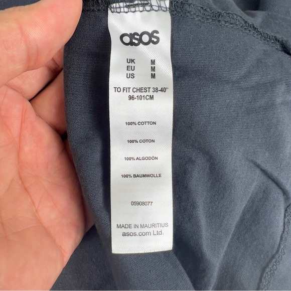 ASOS Navy Blue T-Shirt - Picture 8 of 9